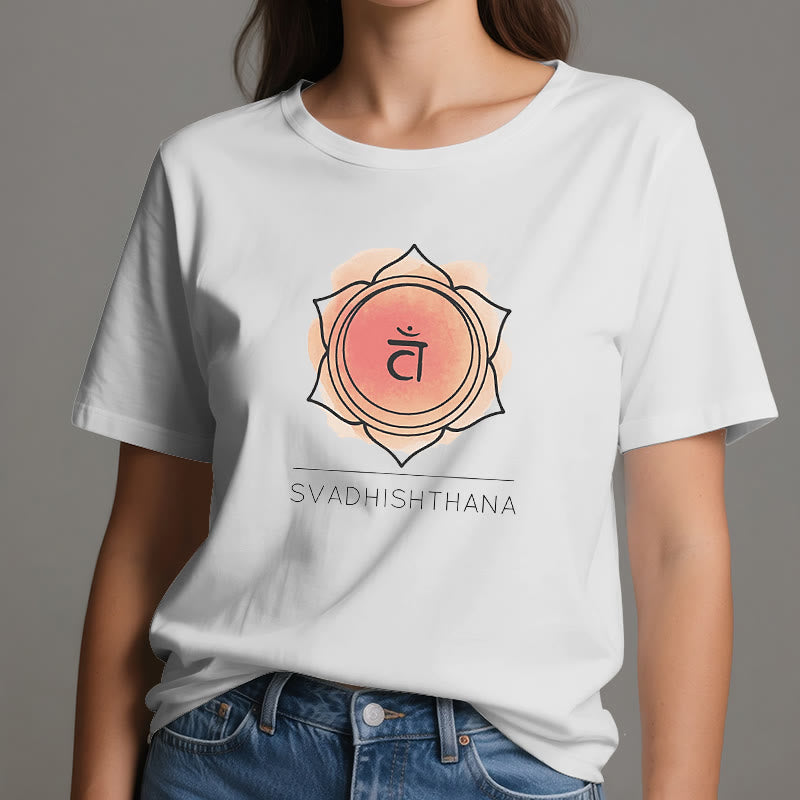 Camiseta de yoga del chakra sacro naranja Olivenorma