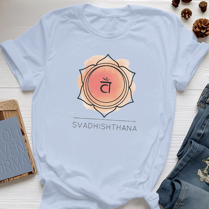 Camiseta de yoga del chakra sacro naranja Olivenorma