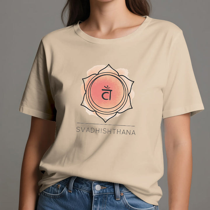 Camiseta de yoga del chakra sacro naranja Olivenorma