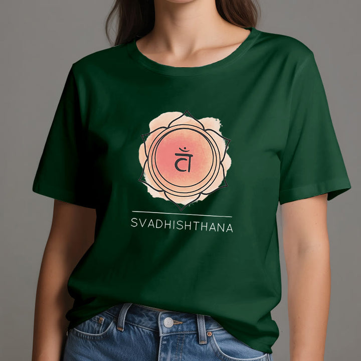 Camiseta de yoga del chakra sacro naranja Olivenorma