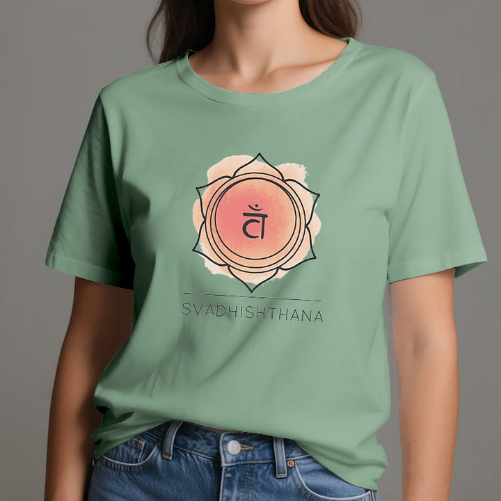 Camiseta de yoga del chakra sacro naranja Olivenorma