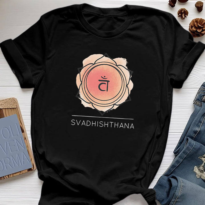 Camiseta de yoga del chakra sacro naranja Olivenorma
