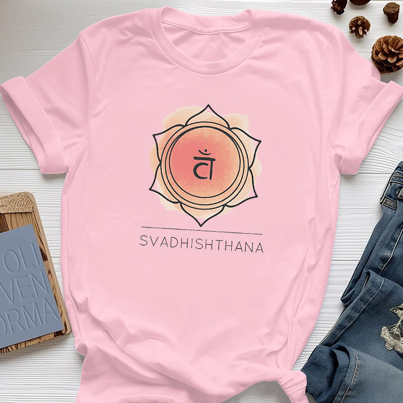 Camiseta de yoga del chakra sacro naranja Olivenorma