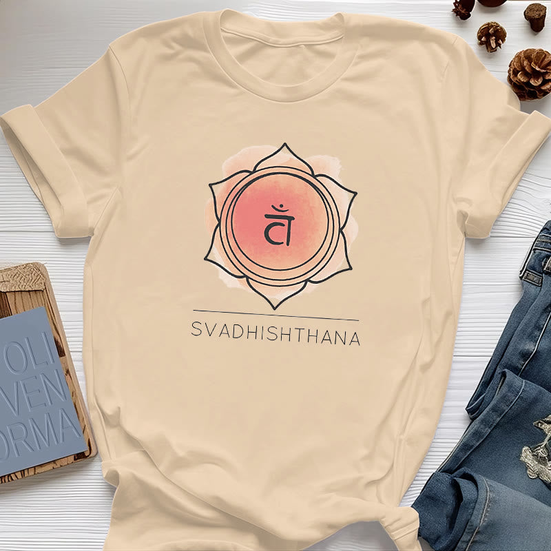 Camiseta de yoga del chakra sacro naranja Olivenorma
