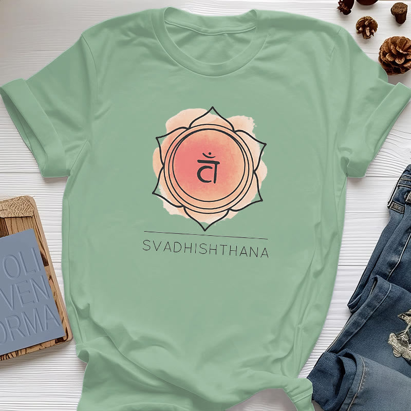 Camiseta de yoga del chakra sacro naranja Olivenorma