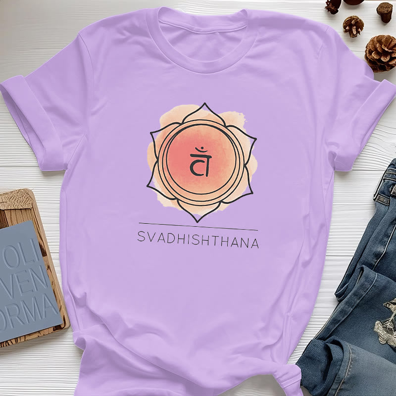 Camiseta de yoga del chakra sacro naranja Olivenorma