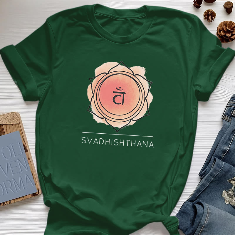 Camiseta de yoga del chakra sacro naranja Olivenorma