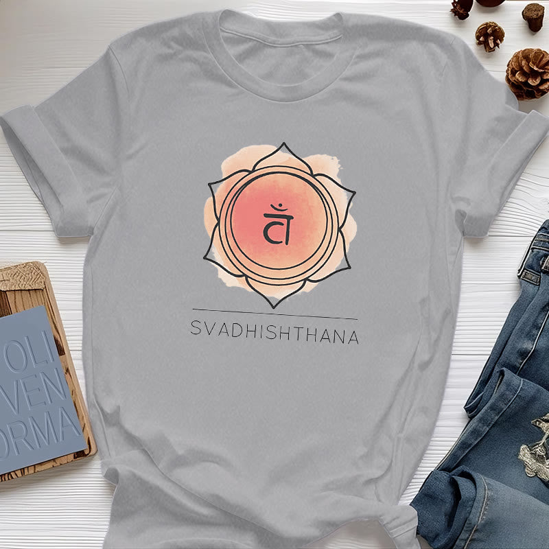 Camiseta de yoga del chakra sacro naranja Olivenorma