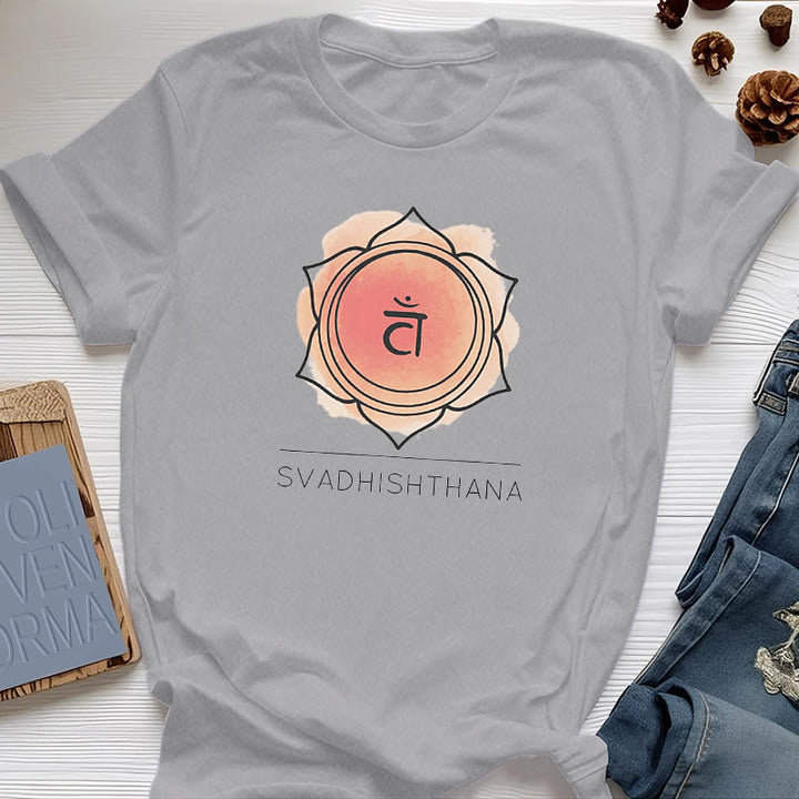 Camiseta de yoga del chakra sacro naranja Olivenorma