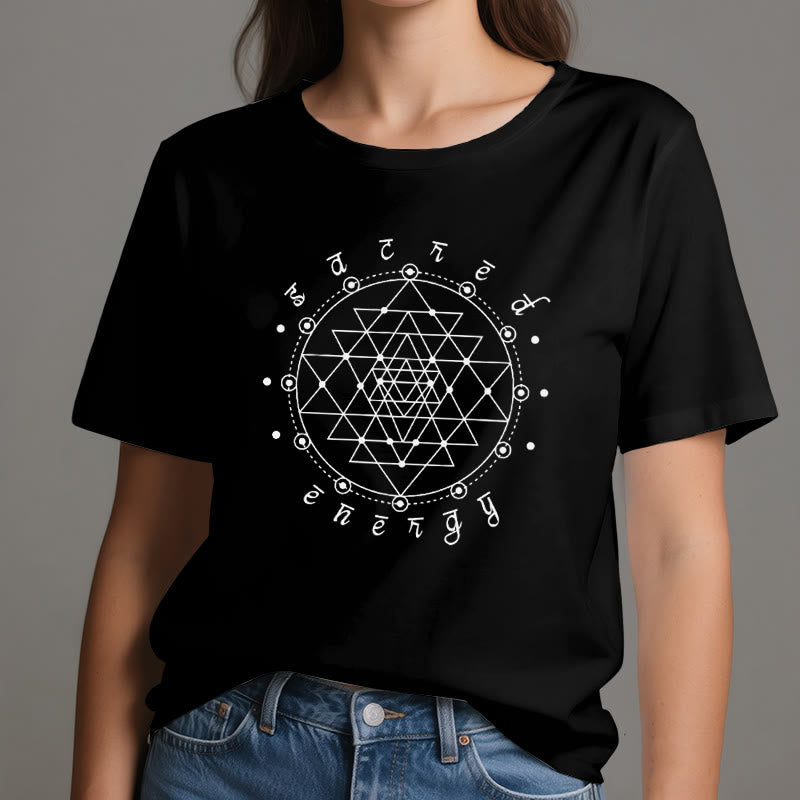 Camiseta espiritual Sri Yantra de energía sagrada Olivenorma