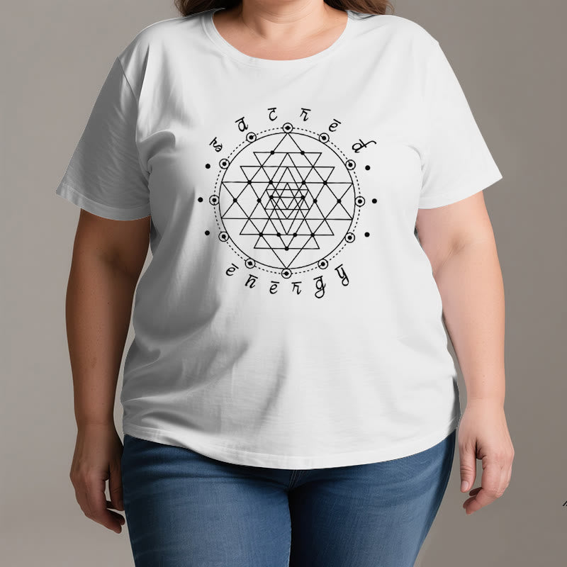Camiseta espiritual Sri Yantra de energía sagrada Olivenorma