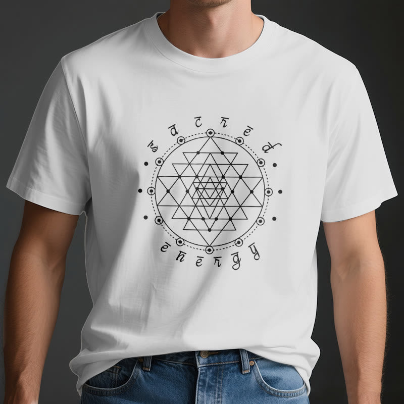Camiseta espiritual Sri Yantra de energía sagrada Olivenorma
