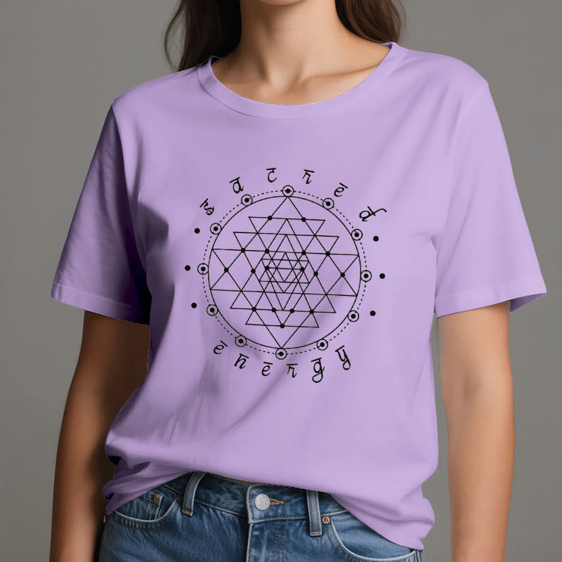 Camiseta espiritual Sri Yantra de energía sagrada Olivenorma
