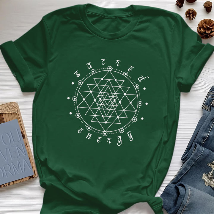 Camiseta espiritual Sri Yantra de energía sagrada Olivenorma