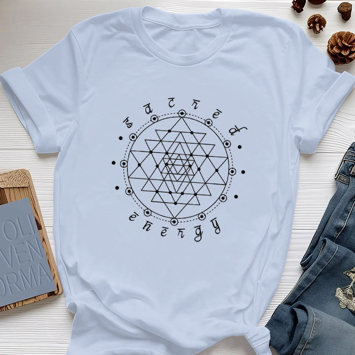 Camiseta espiritual Sri Yantra de energía sagrada Olivenorma