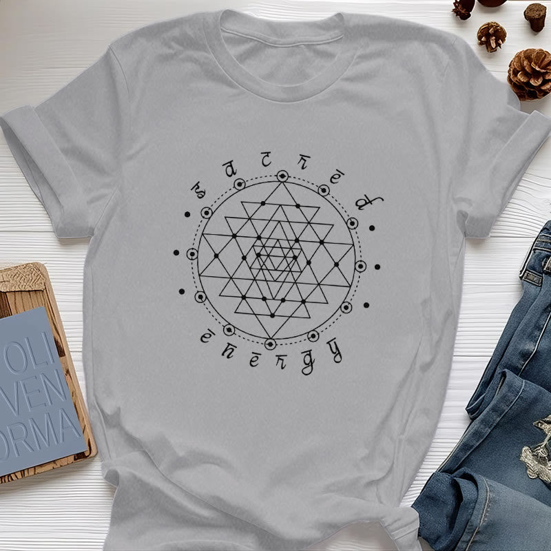 Camiseta espiritual Sri Yantra de energía sagrada Olivenorma