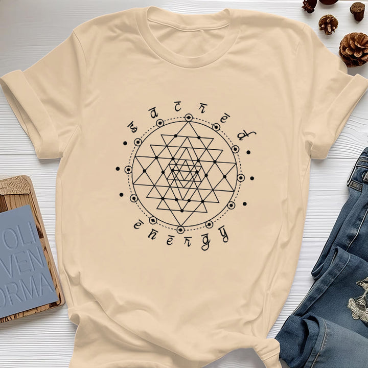 Camiseta espiritual Sri Yantra de energía sagrada Olivenorma