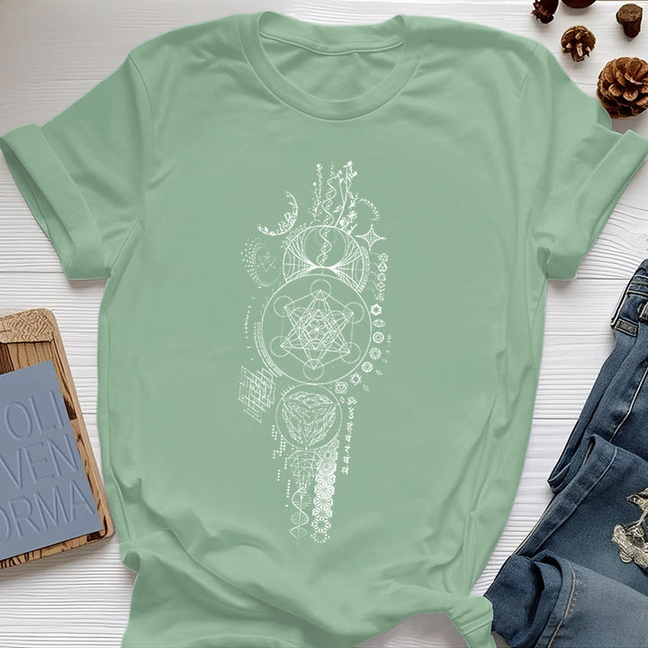 Camiseta de geometría sagrada de la Flor de la Vida de Olivenorma