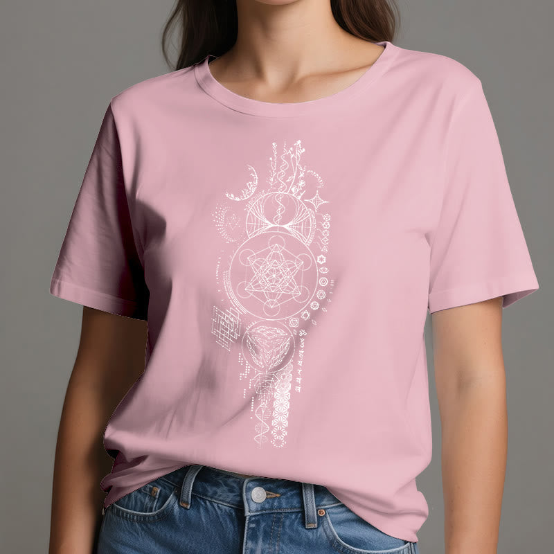 Camiseta de geometría sagrada de la Flor de la Vida de Olivenorma
