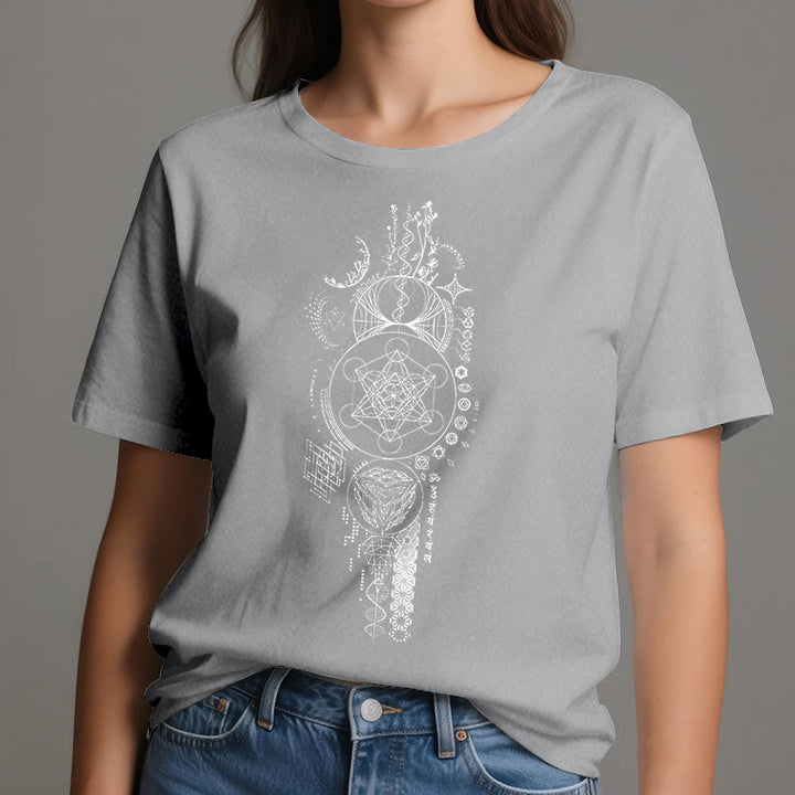 Camiseta de geometría sagrada de la Flor de la Vida de Olivenorma