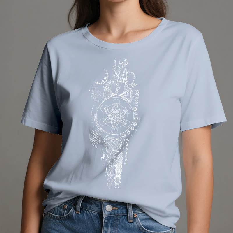 Camiseta de geometría sagrada de la Flor de la Vida de Olivenorma