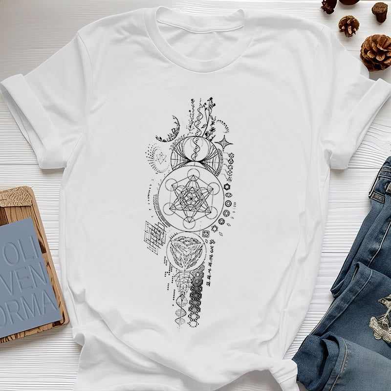 Camiseta de geometría sagrada de la Flor de la Vida de Olivenorma