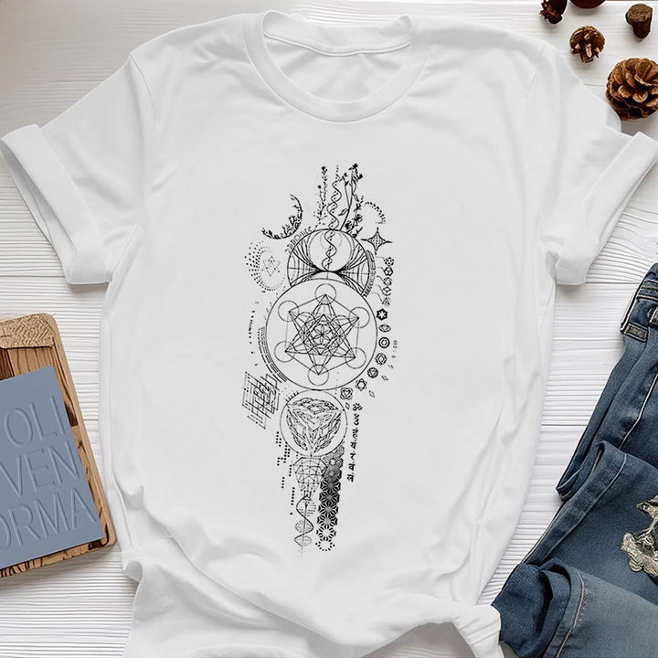 Camiseta de geometría sagrada de la Flor de la Vida de Olivenorma