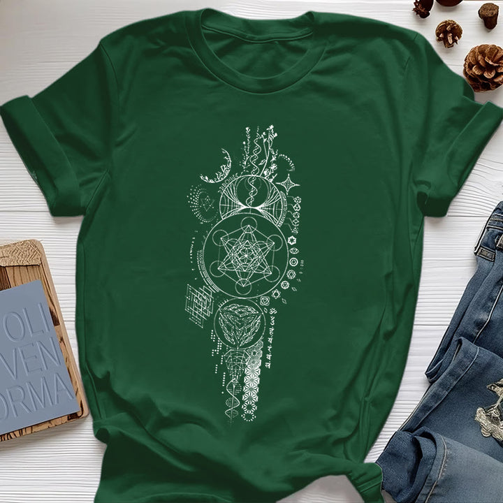 Camiseta de geometría sagrada de la Flor de la Vida de Olivenorma