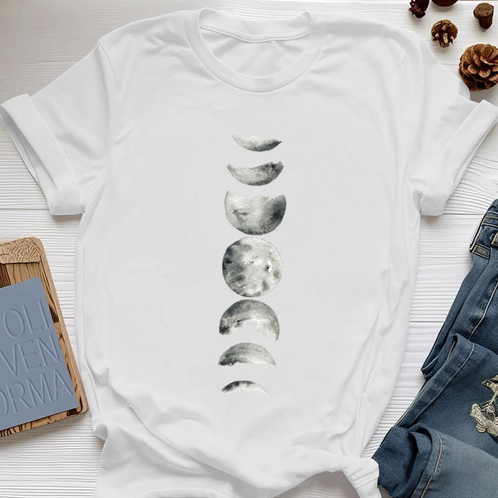 Camiseta de meditación de las fases lunares de Olivenorma