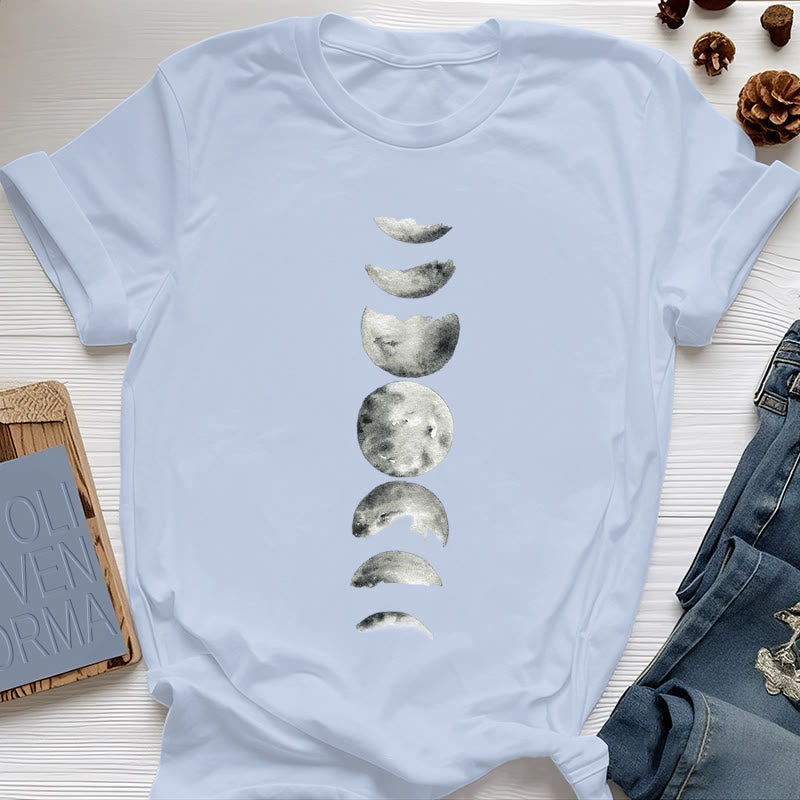 Camiseta de meditación de las fases lunares de Olivenorma