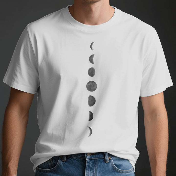 Camiseta de meditación y yoga con estampado de fases lunares de Olivenorma
