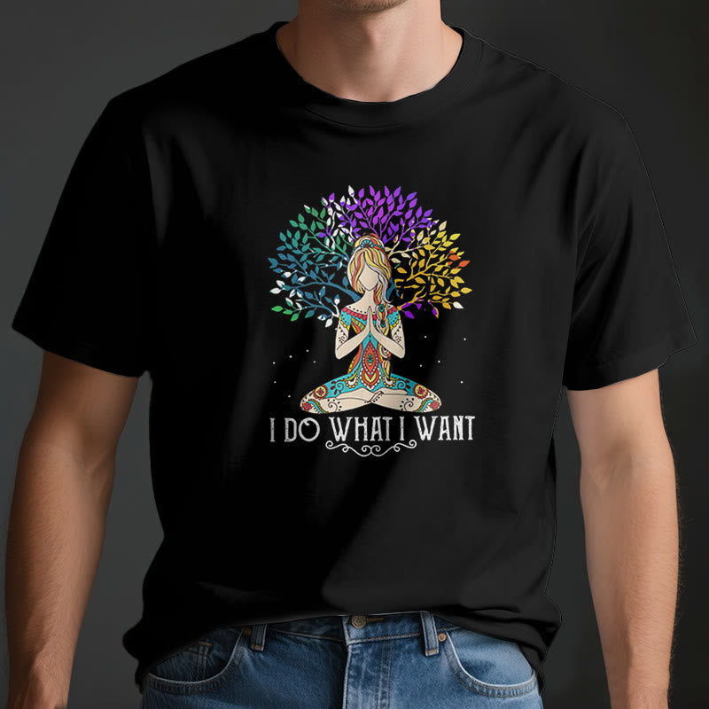 Camiseta de meditación de yoga "Hago lo que quiero" de Olivenorma