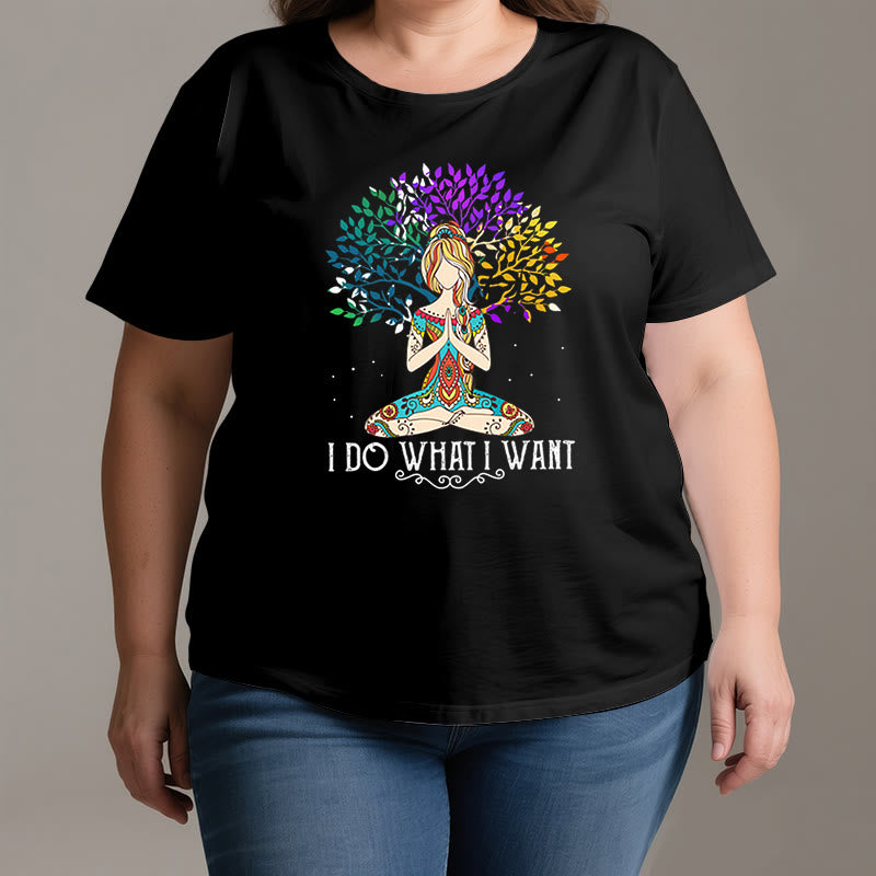 Camiseta de meditación de yoga "Hago lo que quiero" de Olivenorma