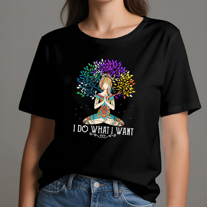 Camiseta de meditación de yoga "Hago lo que quiero" de Olivenorma