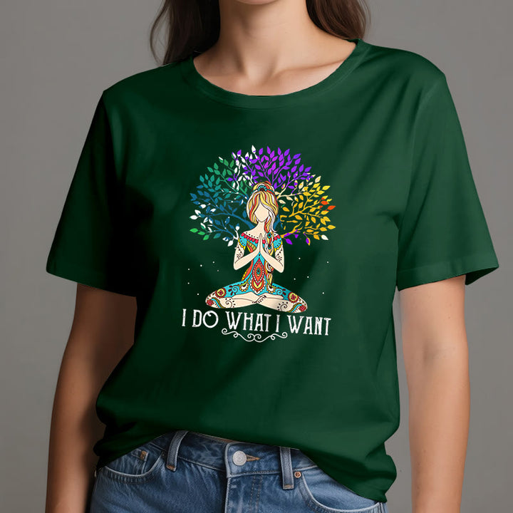 Camiseta de meditación de yoga "Hago lo que quiero" de Olivenorma