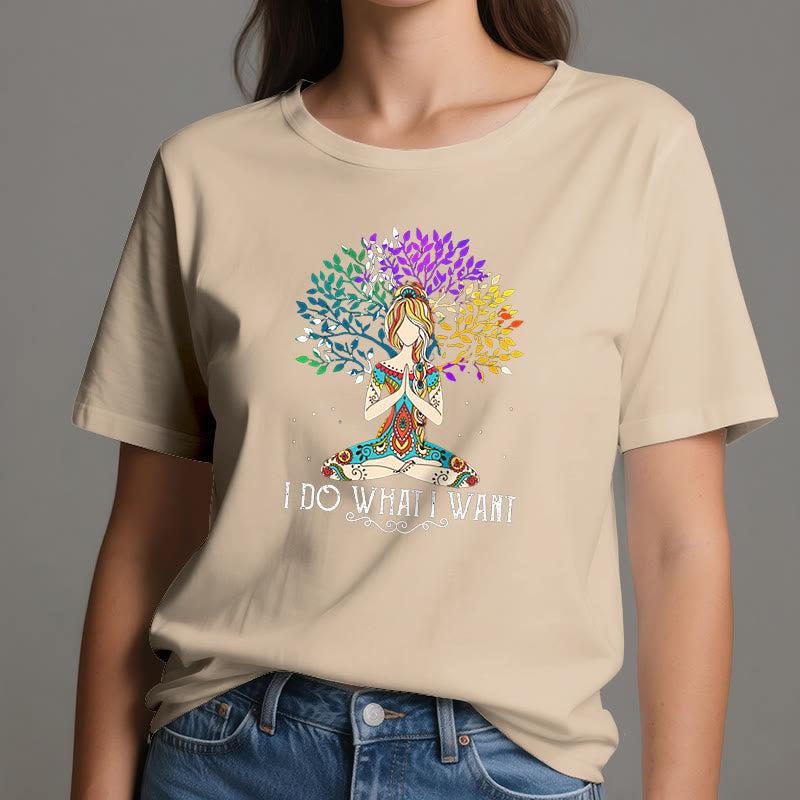 Camiseta de meditación de yoga "Hago lo que quiero" de Olivenorma