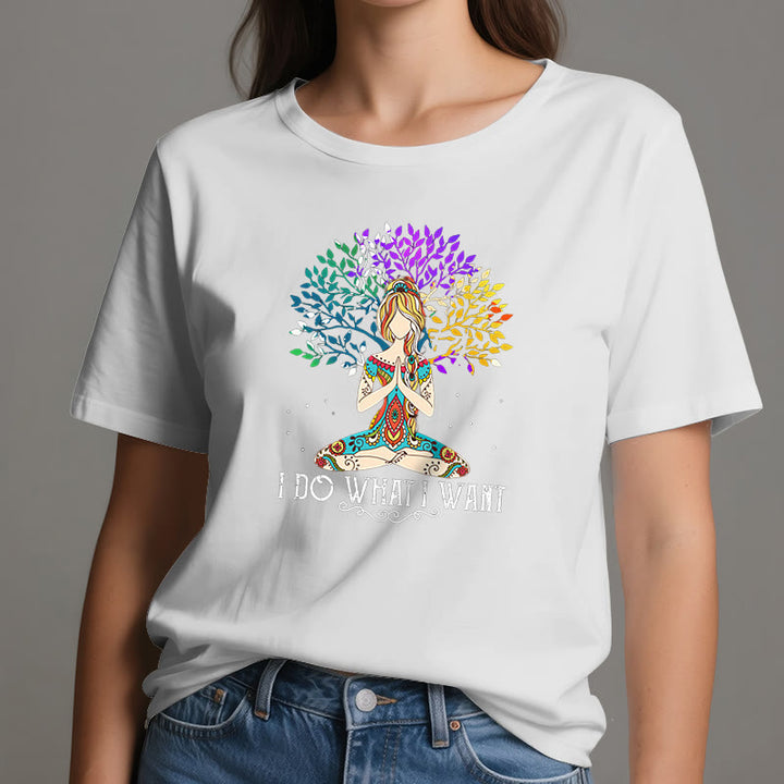 Camiseta de meditación de yoga "Hago lo que quiero" de Olivenorma