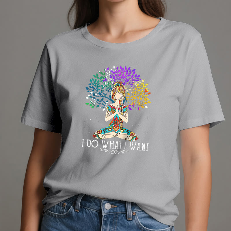 Camiseta de meditación de yoga "Hago lo que quiero" de Olivenorma