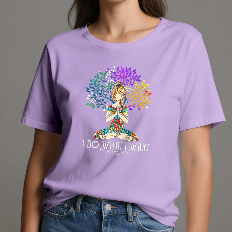 Camiseta de meditación de yoga "Hago lo que quiero" de Olivenorma