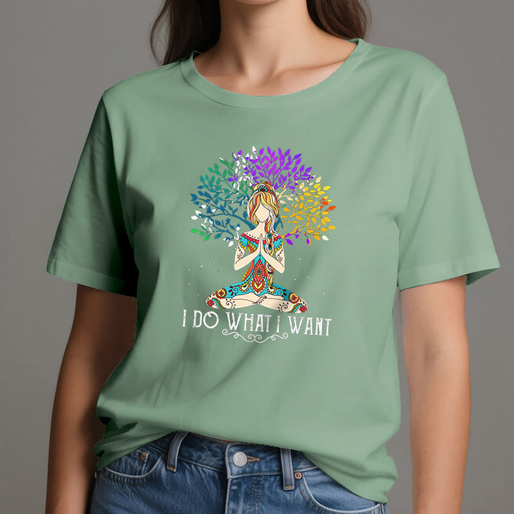 Camiseta de meditación de yoga "Hago lo que quiero" de Olivenorma