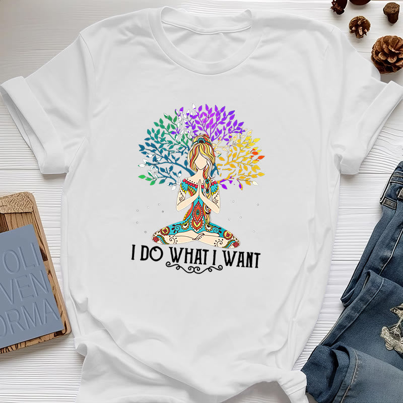 Camiseta de meditación de yoga "Hago lo que quiero" de Olivenorma