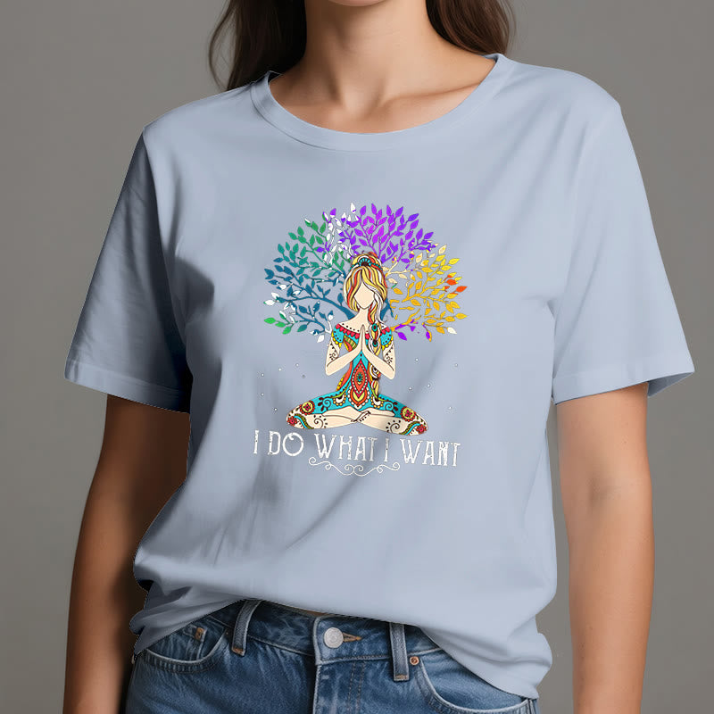 Camiseta de meditación de yoga "Hago lo que quiero" de Olivenorma