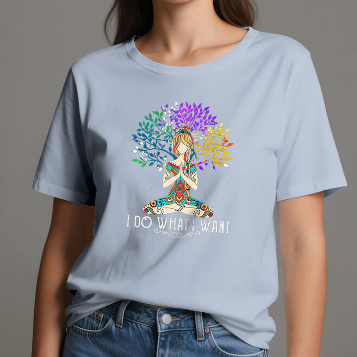 Camiseta de meditación de yoga "Hago lo que quiero" de Olivenorma