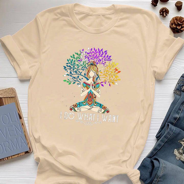 Camiseta de meditación de yoga "Hago lo que quiero" de Olivenorma
