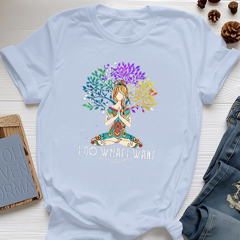 Camiseta de meditación de yoga "Hago lo que quiero" de Olivenorma