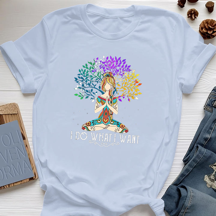 Camiseta de meditación de yoga "Hago lo que quiero" de Olivenorma