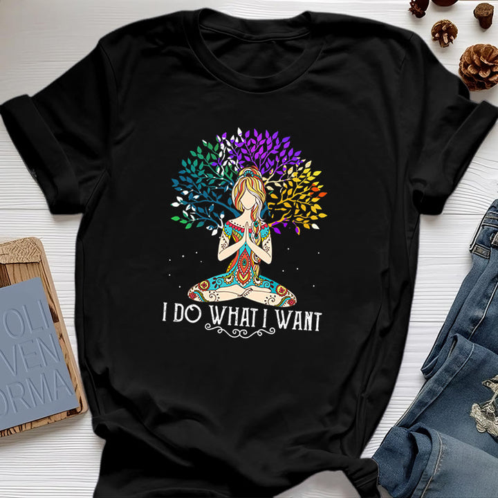 Camiseta de meditación de yoga "Hago lo que quiero" de Olivenorma