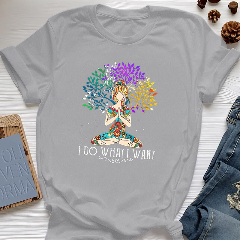 Camiseta de meditación de yoga "Hago lo que quiero" de Olivenorma