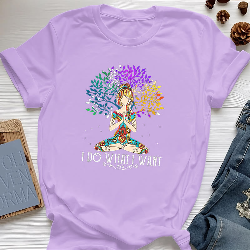 Camiseta de meditación de yoga "Hago lo que quiero" de Olivenorma