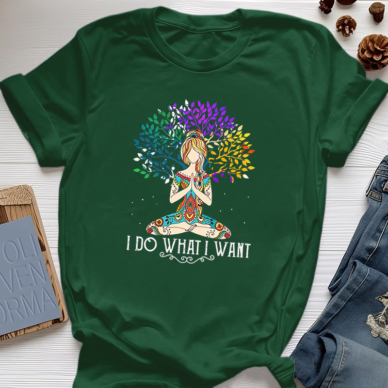 Camiseta de meditación de yoga "Hago lo que quiero" de Olivenorma